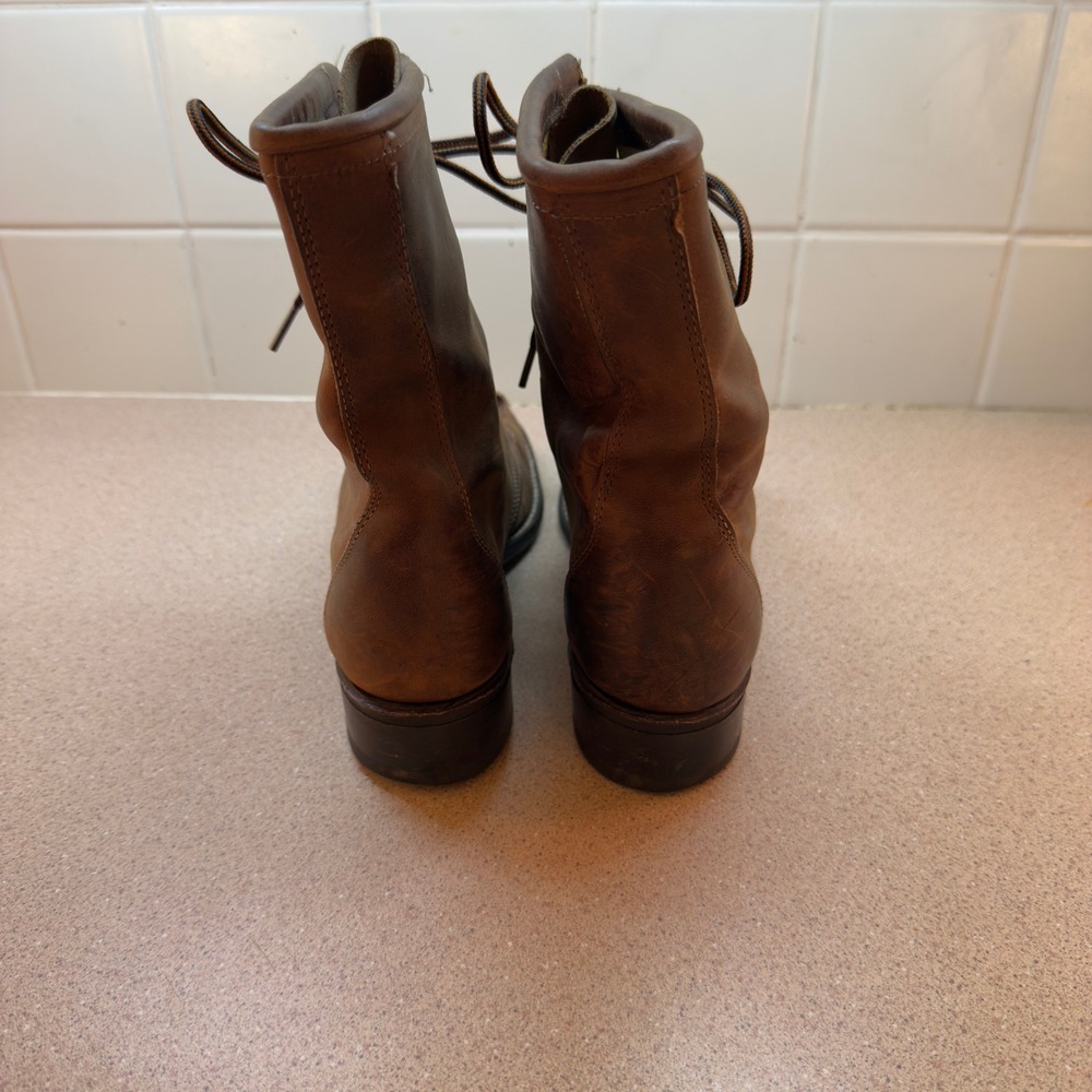 Vtg Laredo Womens Roper Leather Lace Up Western Boots with Kilties Size 7 M - Picture 2 of 10